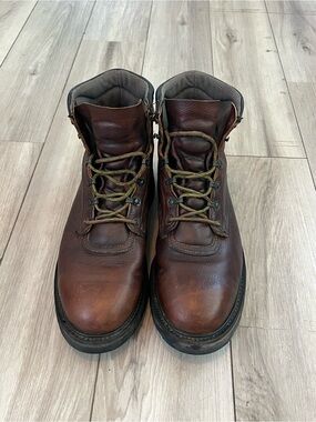 Vintage Red Wing Work Boots Comfort Force Brown Lace Up Leather Mens 11.5